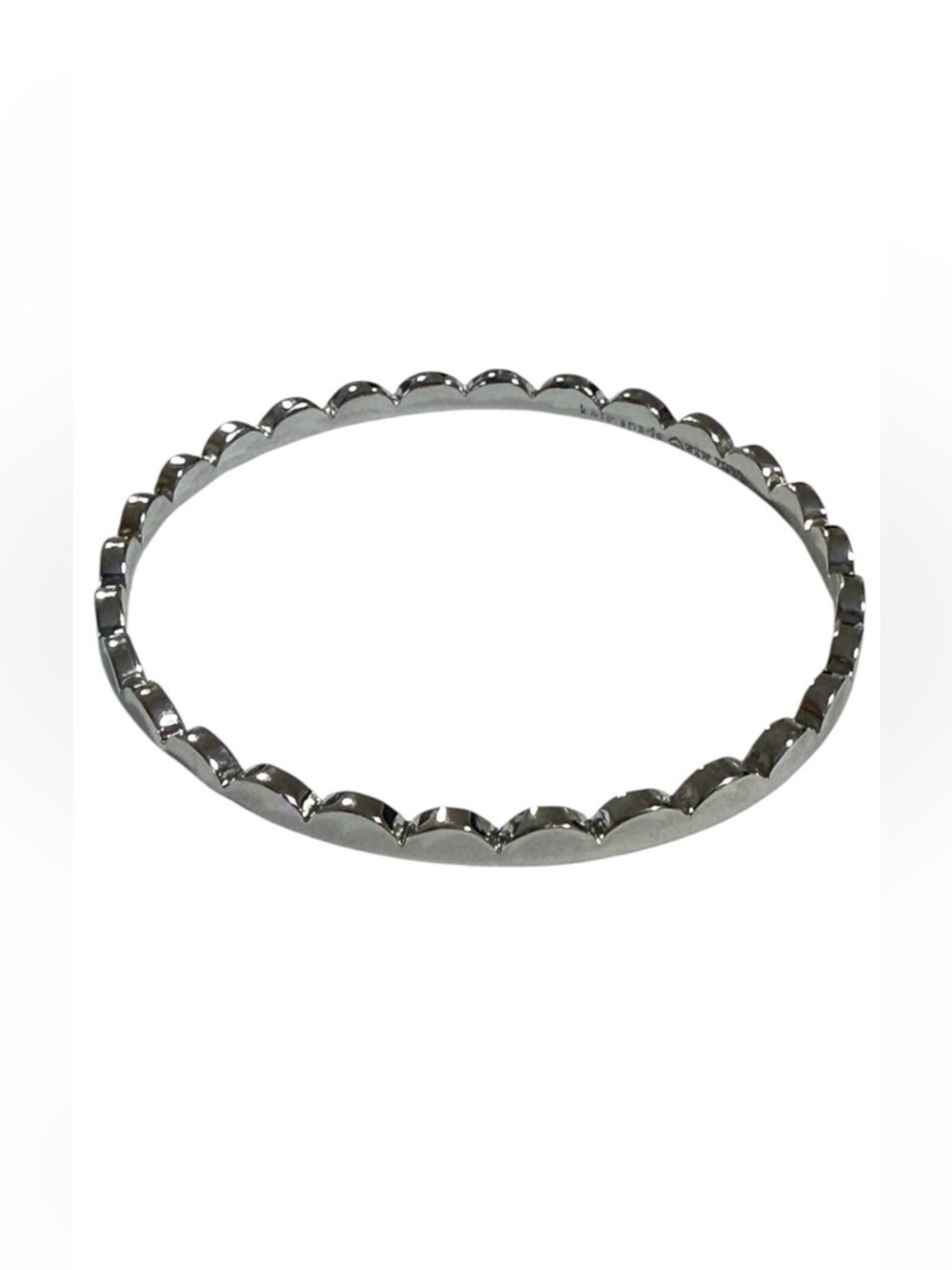 Kate Spade Silver Tone Scalloped Bangle Bracelet